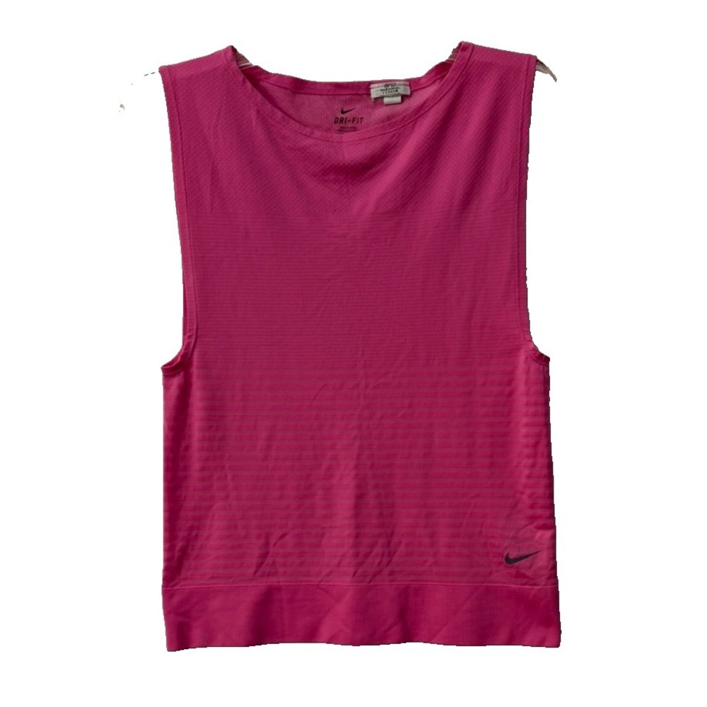 Nike Dri Fit Seamless Size Medium Pink Tank Top Running Workout